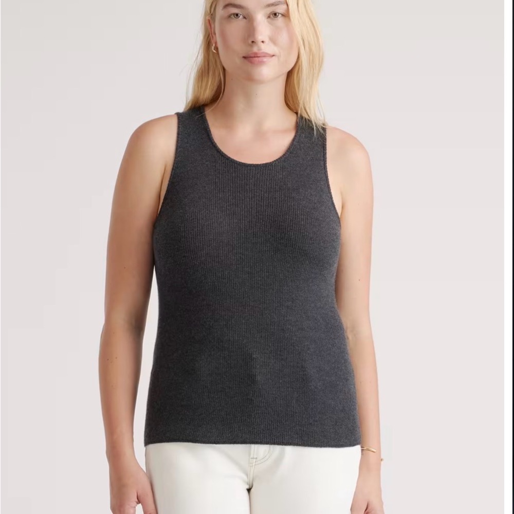 NWT Cashmere Gray Sleeveless Top
